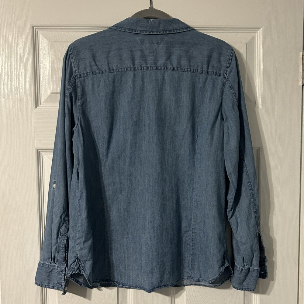 Women's, Tommy Hilfiger, Denim, Button Down Top, Size Large - Picture 5 of 5